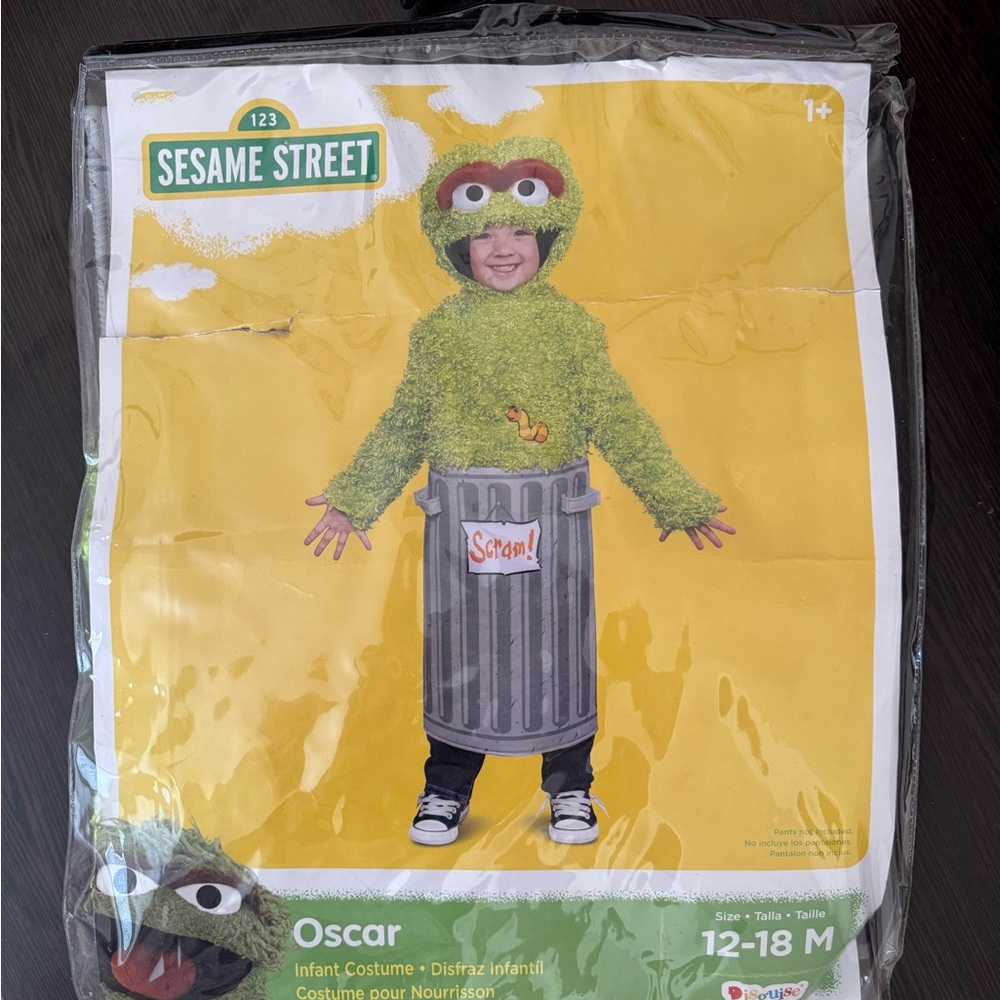 Sesame Street Oscar Costume - Green and Silver